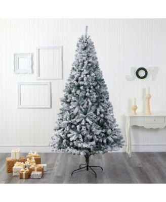 Flocked Rock Springs Spruce Artificial Christmas Tree