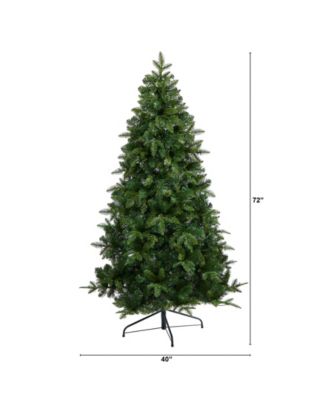 Nearly Natural Grand Teton Spruce Flat Back Artificial Christmas Tree ...