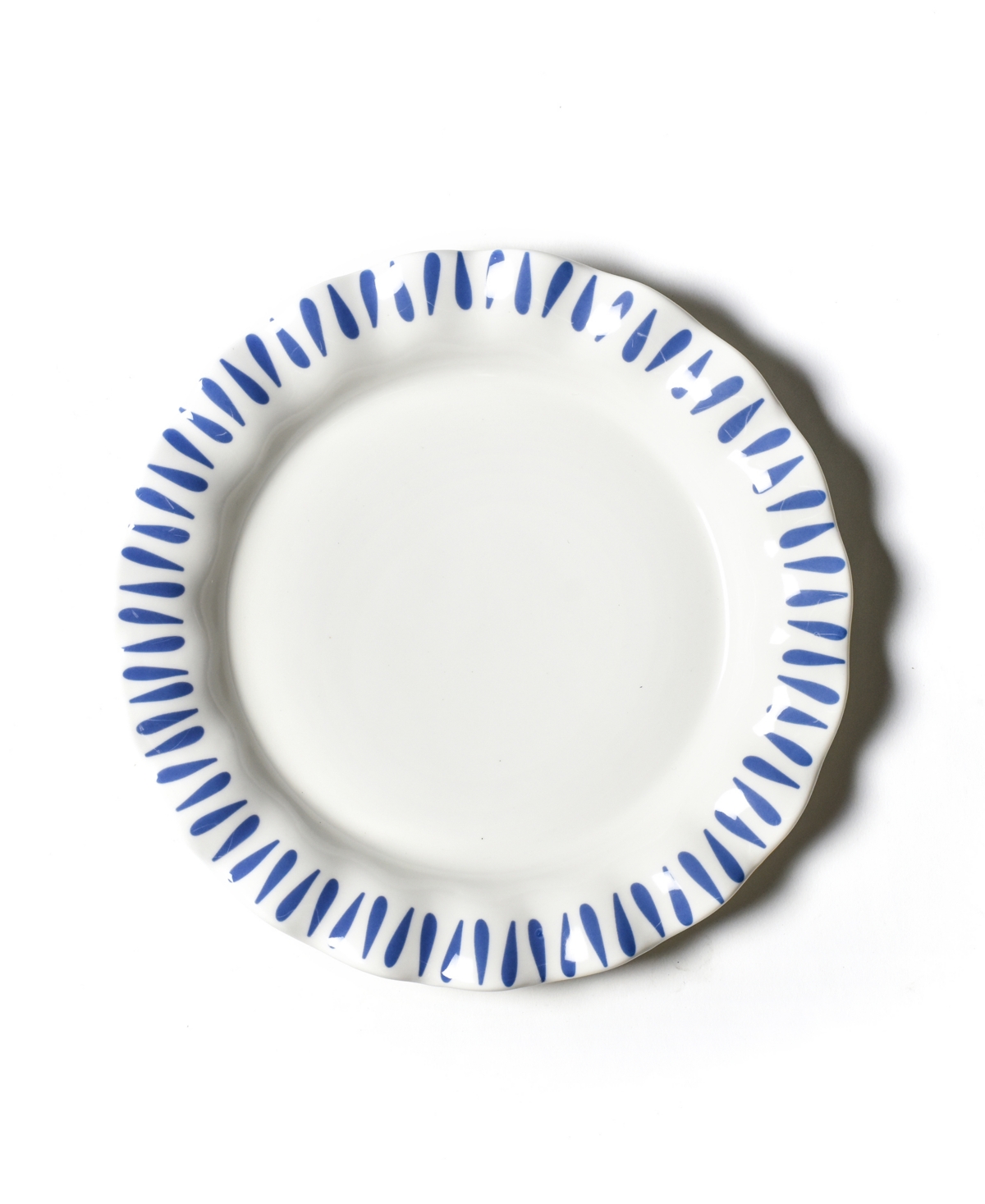 Drop Ruffle Dinner Plate - Blue