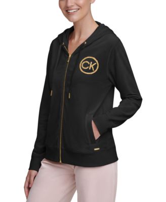 calvin klein velour hoodie