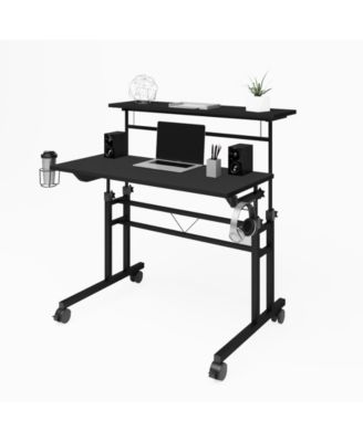 Rolling and Adjustable Writing Desk