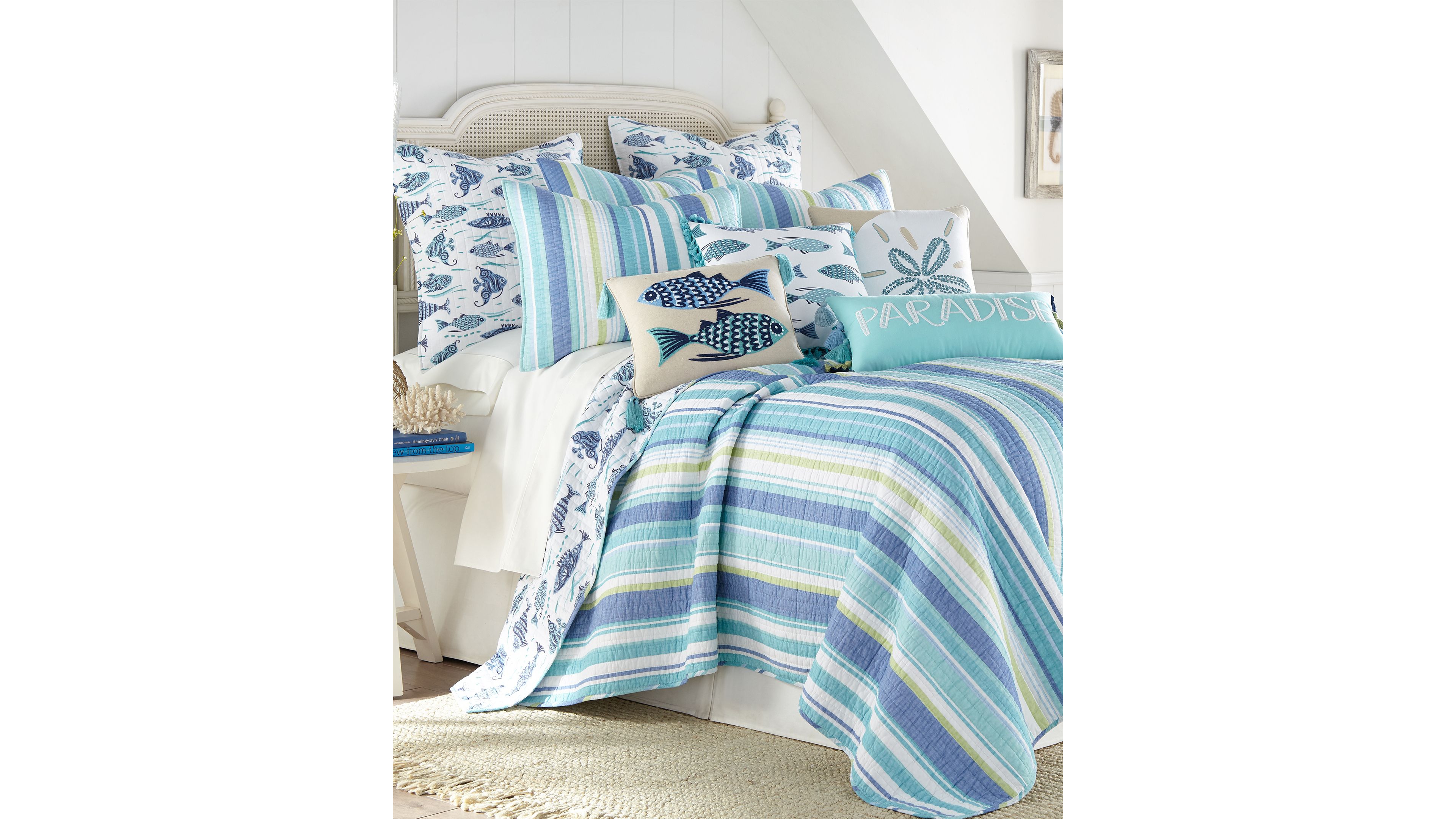 Levtex Laida Beach Whimsical Fish Reversible 2-Pc. Quilt Set, Twin