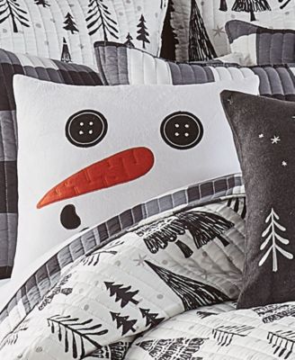 Northern Star Frosty Applique Decorative Pillow, 18" x 18"