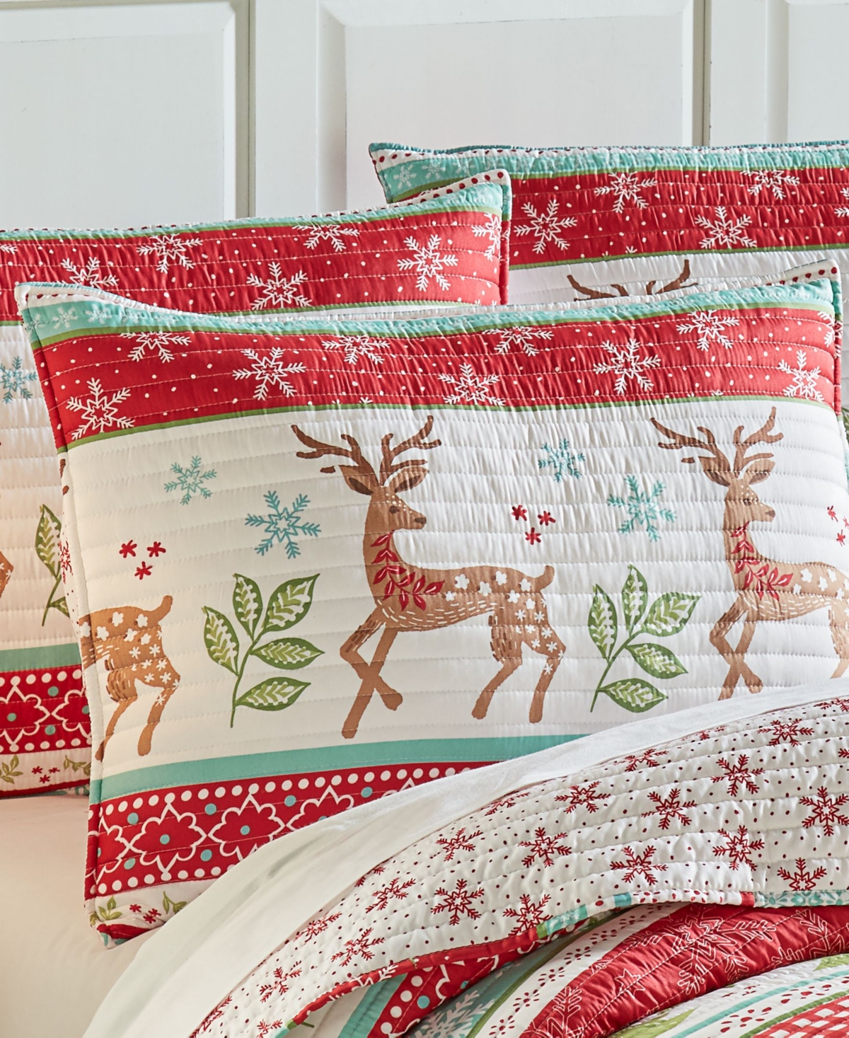 Levtex Let It Snow Festive Christmas 3-Pc. Quilt Set