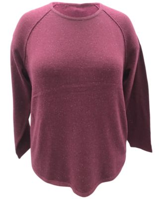Tunique Pull Karen Scott – Taille XL, Couleur Châtaigne, Ourbe Incurvée, Neuve Avec étiquettes