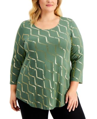 macys jm plus size tops