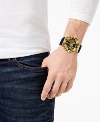 Men's Analog-Digital Black Resin Strap Watch 52mm