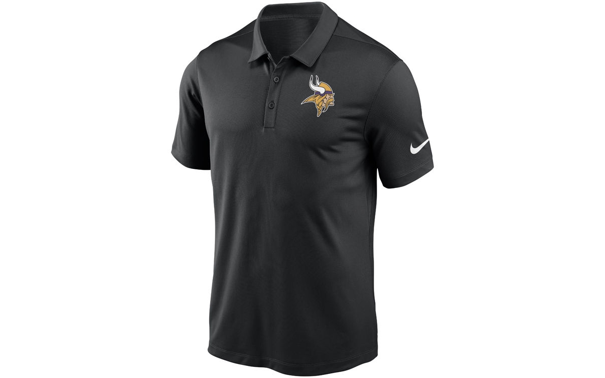 Men's Minnesota Vikings Team Logo Franchise Polo - Black