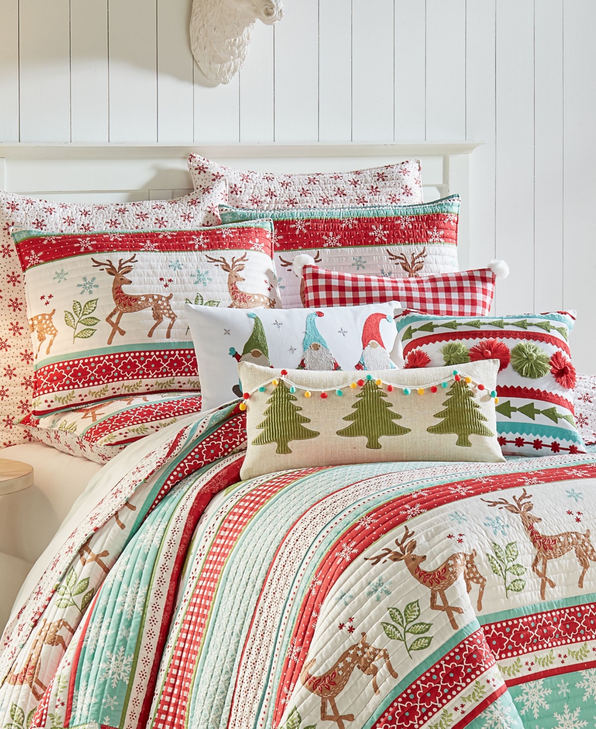 Levtex Let It Snow Festive Christmas 3-Pc. Quilt Set