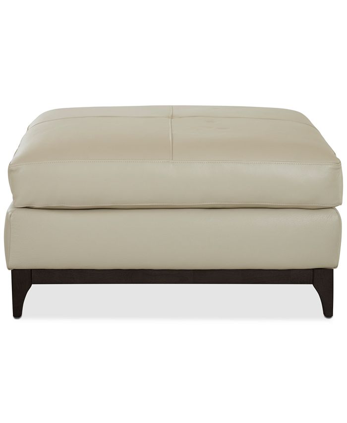 Macy's Skylee 37" Leather Ottoman, Created for Macy's Macy's