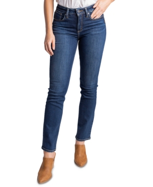 image of Silver Jeans Co. Avery High-Rise Straight-Leg Jeans
