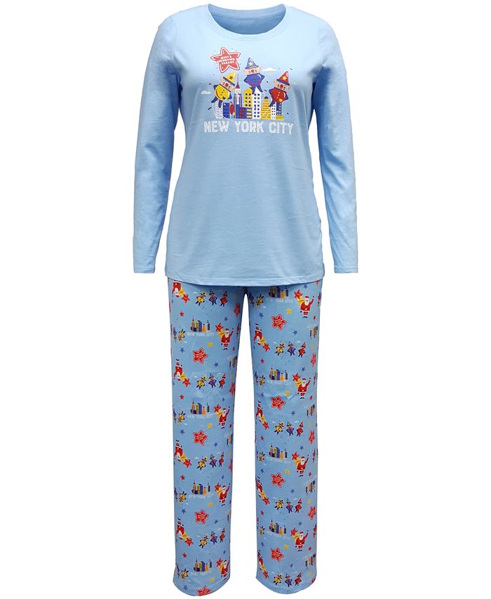 FAMILY PAJAMAS Women's Macy's Thanksgiving Day Parade Mix It Pajama Set  Blue S