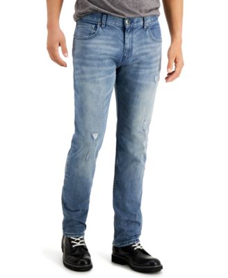 macy's black ripped jeans mens