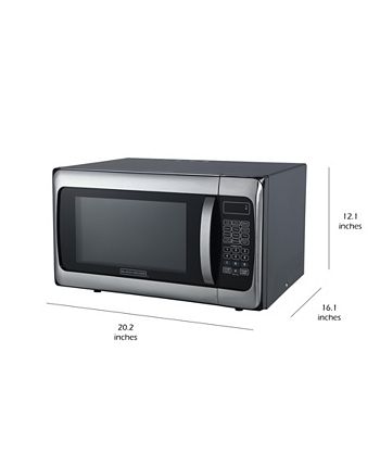 Black+decker Em031mgg-x2 1.1-Cu. ft. Microwave, Stainless Steel, Silver