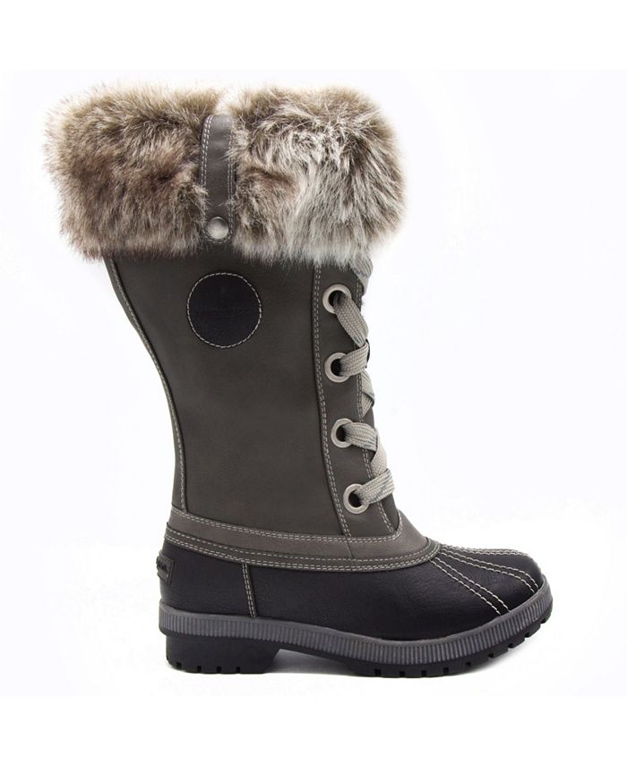 london fog womens melton cold weather snow boot