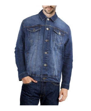 X-Ray Men's Slim Washed Denim Jacket