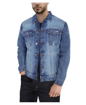 X-Ray Men's Slim Washed Denim Jacket