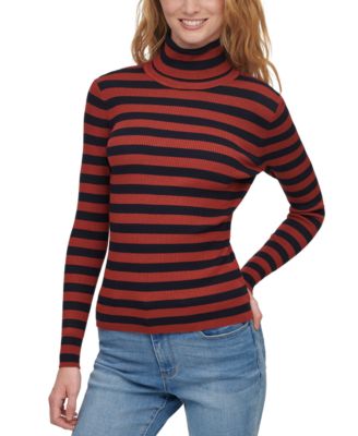 DKNY - Striped Turtleneck Sweater