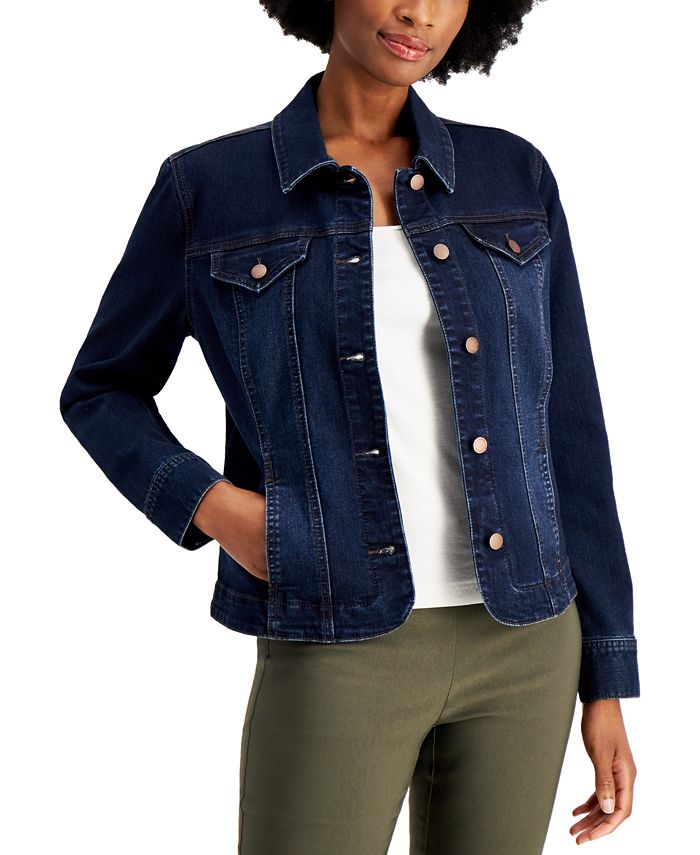 Charter Club Denim Jacket, Created for Macy's & Reviews - Jackets ...