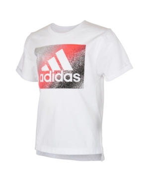 image of adidas Little Girls Short Sleeve Boxy Tee