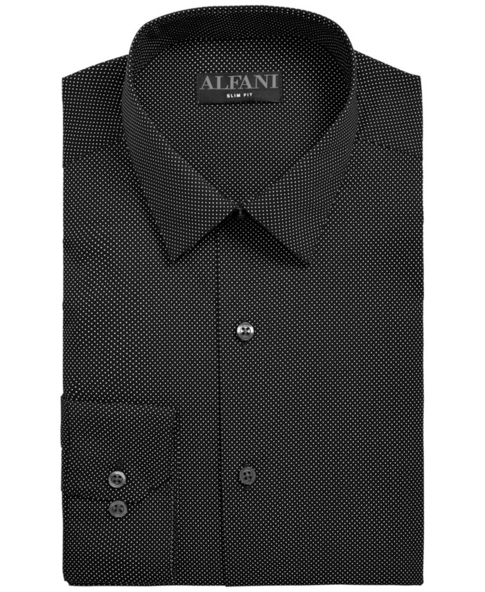Alfani Men's Slim-Fit Dot-Print Dress Shirt, Created for Macy's  & Reviews - Dress Shirts - Men - Macy's