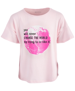 image of Ideology Big Girls Change the World Cotton T-Shirt, Created for Macy-s