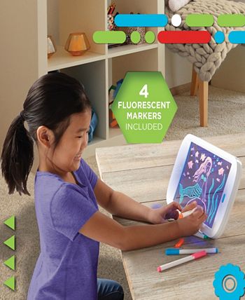 Discovery Kids Neon Glow Drawing Easel - Macy's