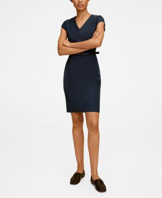 mango navy dress