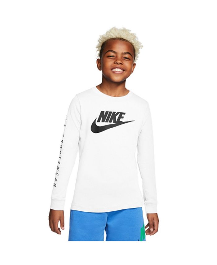 Nike Sportswear Big Boys Futura Long Sleeves T-shirt & Reviews - Shirts ...