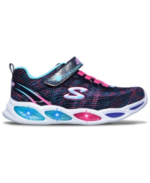 image of Skechers Little Girls S Lights Shimmer Beams Sparkle Glitz Light-Up Running Sneakers from Finish Line