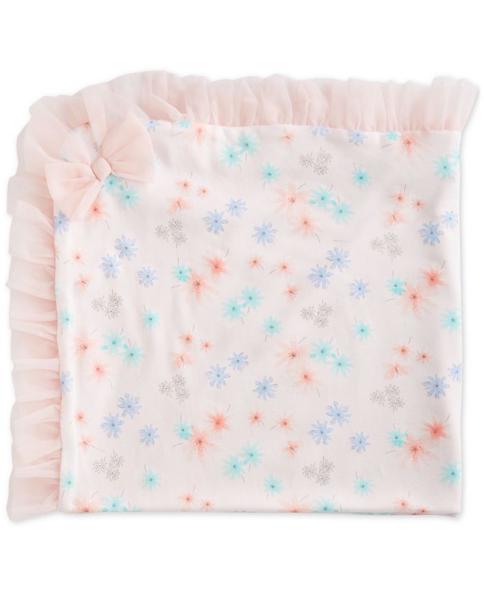 First Impressions Baby Girls Floral Tulle Blanket, Created for Macy's