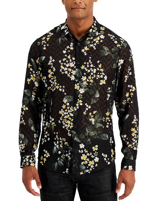 INC International Concepts Men's Romeo Sheer Shirt, Created for Macy's