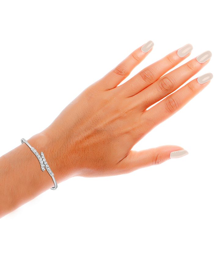 Macy's Diamond Bangle Bracelet (1/4 ct. t.w.) in Sterling Silver Macy's
