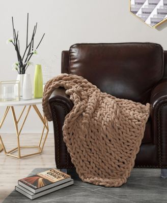 Chenille Knitted Throw, 40" x 50"