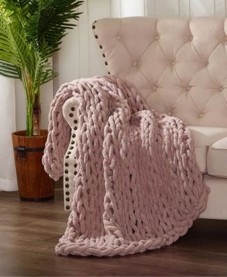 Chenille Knitted Throw, 40" x 50"