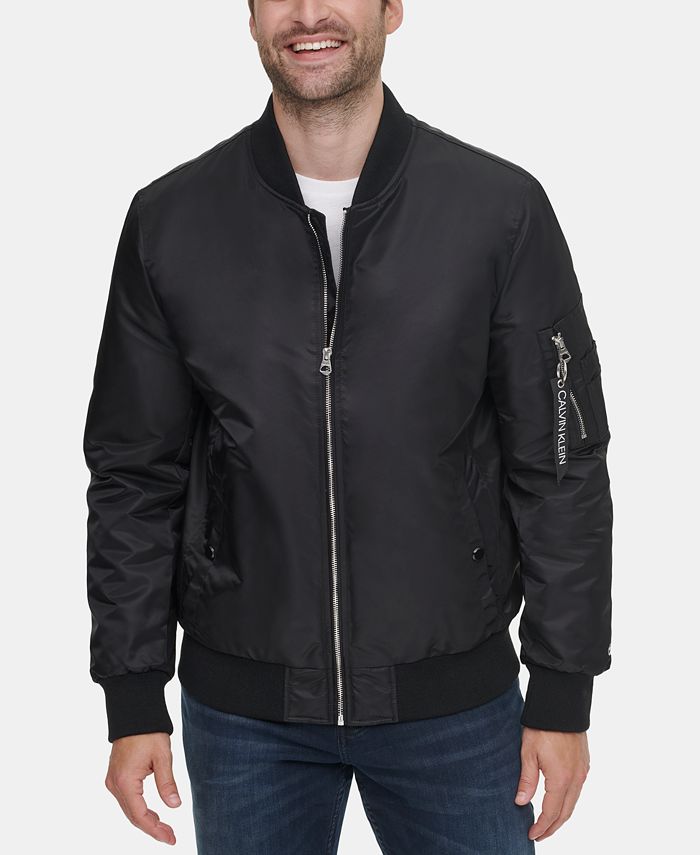 hoofdstad Keer terug Inwoner Calvin Klein Men's Bomber Flight Jacket & Reviews - Coats & Jackets - Men -  Macy's