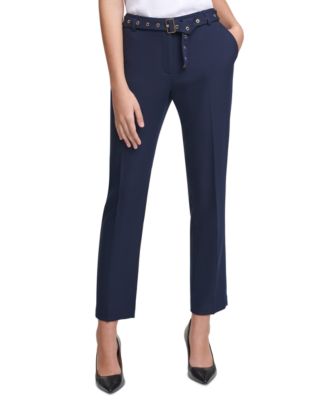 Calvin Klein - Embellished-Belt Pants
