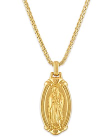 Our Lady of Guadalupe 24" Pendant Necklace in 14k Gold-Plated Sterling Silver, Created for Macy's