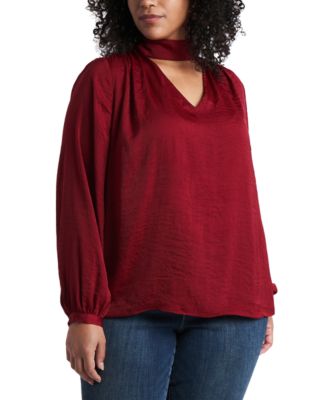 women's plus size red white and blue tops