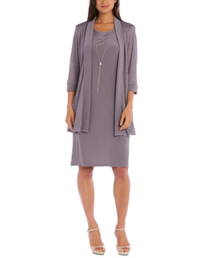 R & M Richards Petite Necklace Dress & Jacket
