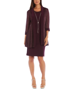 R & M Richards Petite Necklace Dress & Jacket