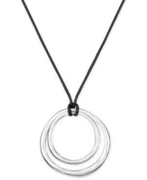 image of Alfani Silver-Tone Double-Circle Adjustable 33