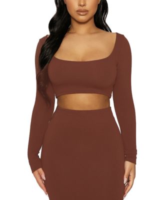 Naked Wardrobe Scooped Crop Top - Macy's