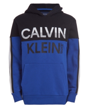 image of Calvin Klein Big Boys Color-blocked Logo Pullover Hoodie