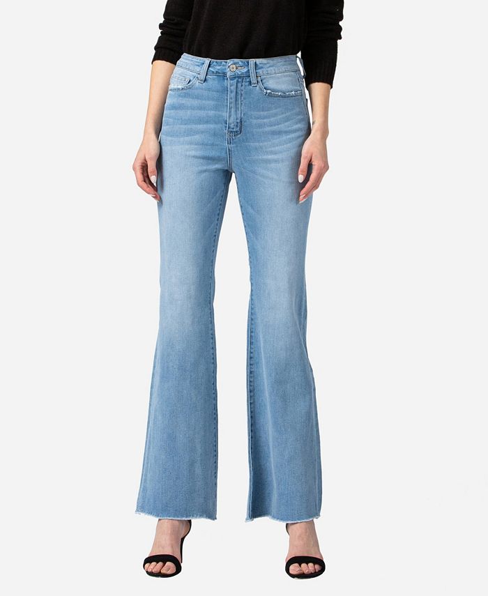 VERVET Women's Super High Rise Relaxed Flare Jeans - Macy's