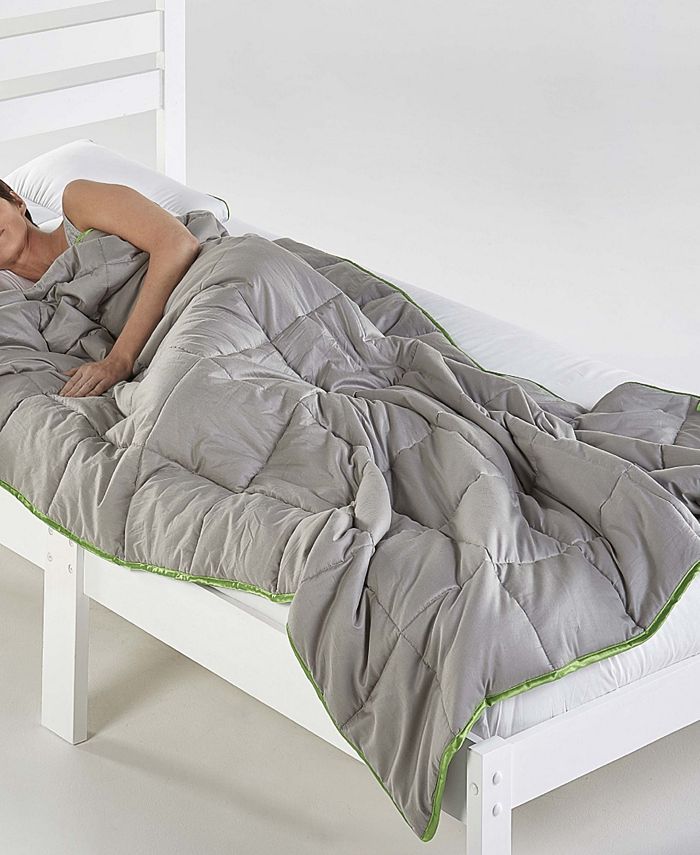 Sleep Yoga Weighted Blanket 15lb with Cotton Cover for Better Sleep
