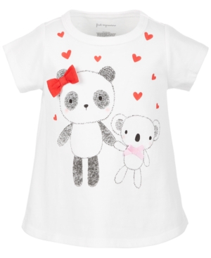 image of First Impressions Toddler Girls Bear Friends Cotton T-Shirt, Created for Macy-s