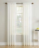 No. 918 Crushed Sheer Voile Rod Pocket Curtain Panel - Eggshell