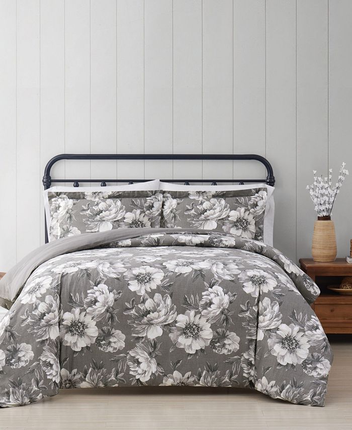 Cottage Classics Rochelle Floral 3 Piece Full/Queen Comforter Set Macy's