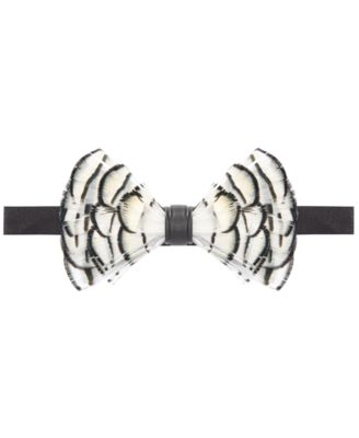 Tallia - Men's Feather Pre-Tied Bow Tie